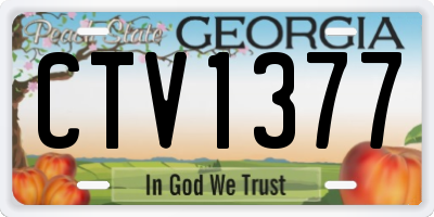 GA license plate CTV1377