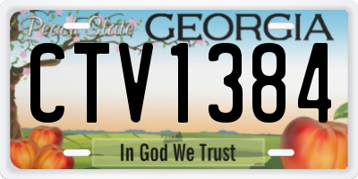GA license plate CTV1384
