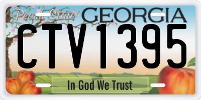 GA license plate CTV1395
