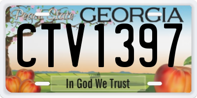GA license plate CTV1397
