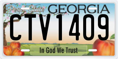 GA license plate CTV1409