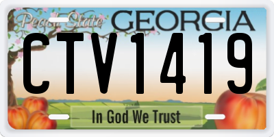 GA license plate CTV1419