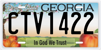 GA license plate CTV1422