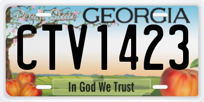GA license plate CTV1423