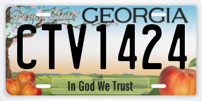 GA license plate CTV1424