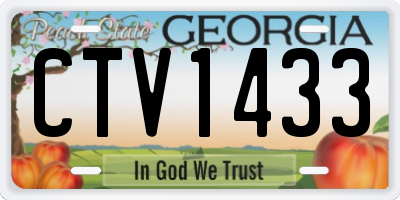 GA license plate CTV1433