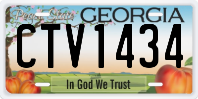 GA license plate CTV1434