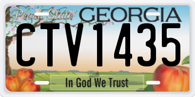 GA license plate CTV1435