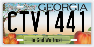 GA license plate CTV1441