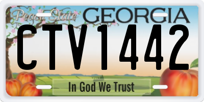 GA license plate CTV1442