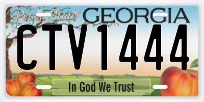 GA license plate CTV1444