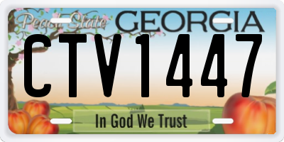GA license plate CTV1447