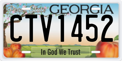 GA license plate CTV1452