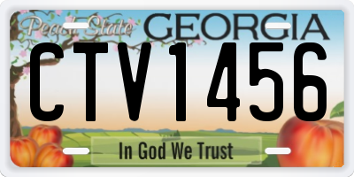 GA license plate CTV1456