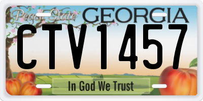 GA license plate CTV1457