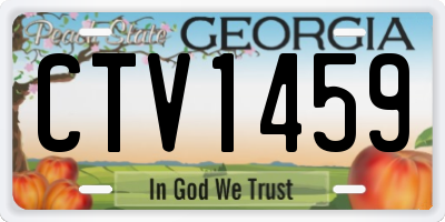 GA license plate CTV1459
