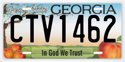 GA license plate CTV1462