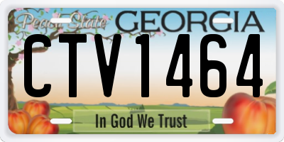 GA license plate CTV1464