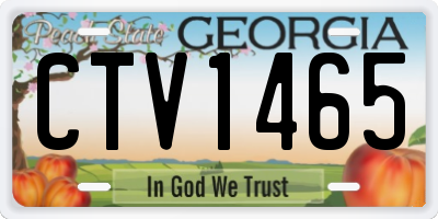 GA license plate CTV1465