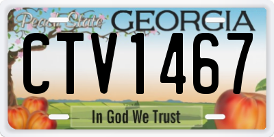 GA license plate CTV1467