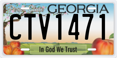 GA license plate CTV1471