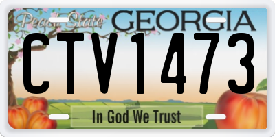 GA license plate CTV1473