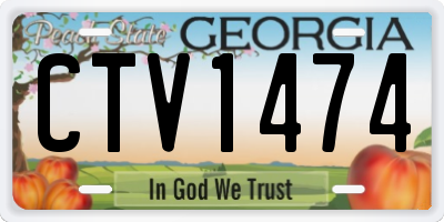 GA license plate CTV1474