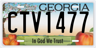 GA license plate CTV1477