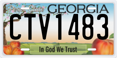 GA license plate CTV1483