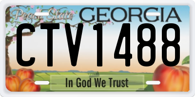 GA license plate CTV1488