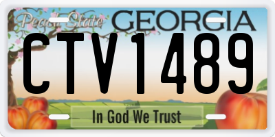 GA license plate CTV1489