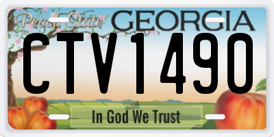 GA license plate CTV1490