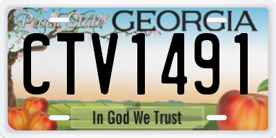 GA license plate CTV1491