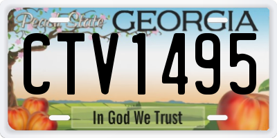 GA license plate CTV1495