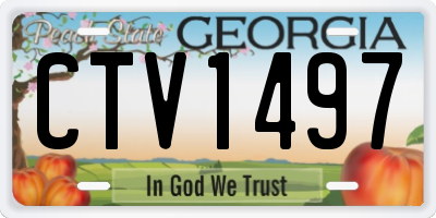 GA license plate CTV1497