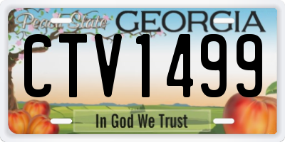 GA license plate CTV1499