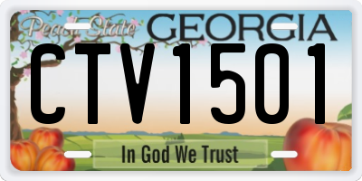 GA license plate CTV1501