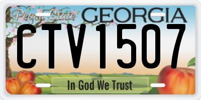 GA license plate CTV1507