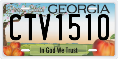 GA license plate CTV1510