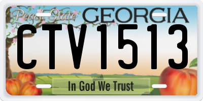 GA license plate CTV1513