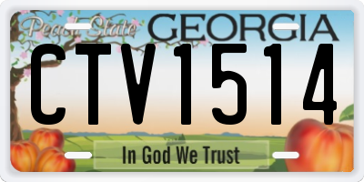GA license plate CTV1514