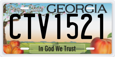 GA license plate CTV1521