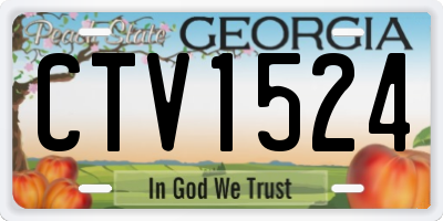 GA license plate CTV1524