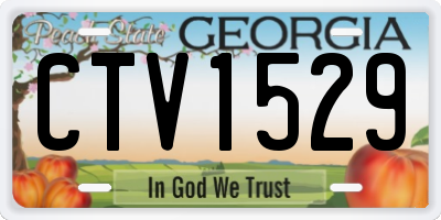 GA license plate CTV1529