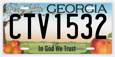 GA license plate CTV1532