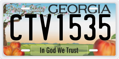 GA license plate CTV1535