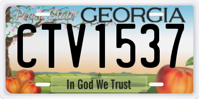 GA license plate CTV1537