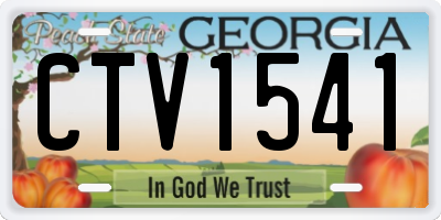 GA license plate CTV1541