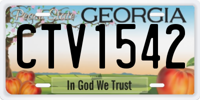 GA license plate CTV1542