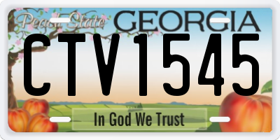 GA license plate CTV1545